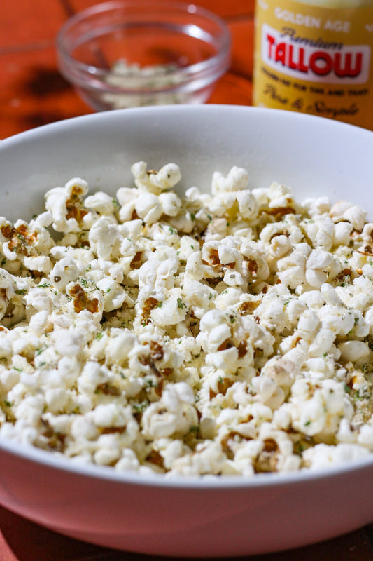 Garlic Herb Parmesan Popcorn