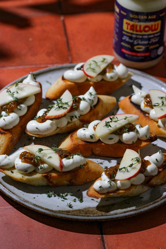 Whipped Goat Cheese Crostini