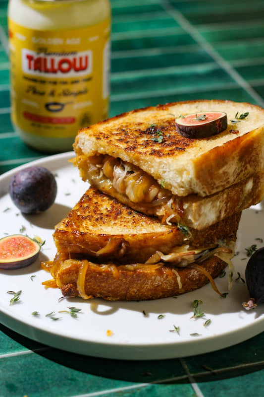 Caramelized Onion and Fig Grilled Cheese