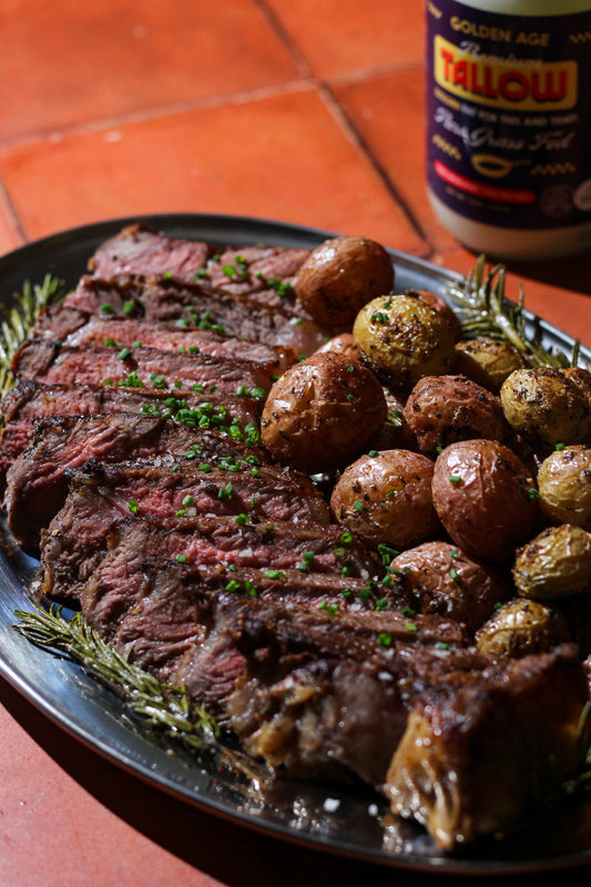 Tallow-Seared Steak & Rosemary Potatoes